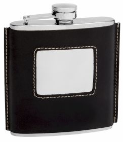 Hip Flask Holding 6 oz - Traditional 1920's Style Design - Pocket Size