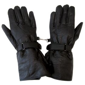 Leather Motorcycle Gauntlet Gloves