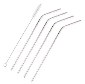 Stainless Steel Straws w/ Cleaning Brush