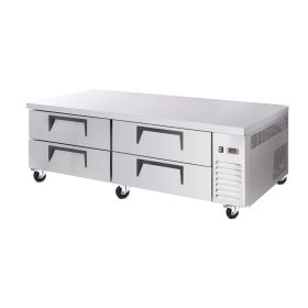 72 " Refrigerated Chef Base 4 Drawer Undercounter Refrigerator Ventilated Cooling Auto Defrost ETL NSF