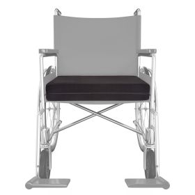 Seat Cushion-3' Memory Foam and Gel Layers-Removable Cover and Waterproof Lining-Comfortable Support in Wheelchair;  Desk;  Office Chair by Bluestone
