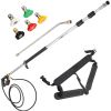 Telescoping Pressure Washer Wand, Max. 18 ft Adjustable Power Washer Extension Wand, 4000PSI 9GPM Power Cleaning Tools with 5 Nozzle Tips, Strap Belt