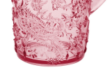 2.5 Quarts Designer Paisley Pink Acrylic Pitcher with Lid, Crystal Clear Break Resistant Premium Acrylic Pitcher for All Purpose BPA Free