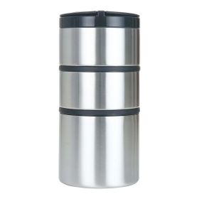 Mainstays Stacking Food Jar, Stainless Steel, 41 oz