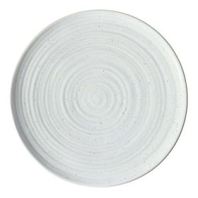Better Homes & Gardens- Abott White Round Stoneware Dinner Plate