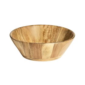 Better Homes & Gardens- Acacia Wood Large Angled Bowl, Natural Finish