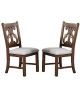 Formal Classic Crafted Design Dining Room Set of 2 Chairs Wooden Cushion Seat Distressed paint Chairs