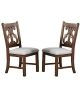 Formal Classic Crafted Design Dining Room Set of 2 Chairs Wooden Cushion Seat Distressed paint Chairs