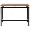 TREXM 5-Piece Kitchen Counter Height Table Set, Industrial Dining Table with 4 Chairs (Brown)