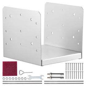 8"x 8" Post Base, 1Pcs Stainless Steel Adjustable Post Anchor Bracket(Internal 7.8 x 7.3")