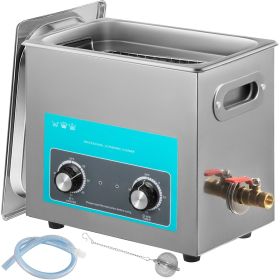 6L Ultrasonic Cleaner, 304 Stainless Steel Professional Knob Control