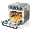 7-IN-1 Air Fryer Toaster Oven, 18L Convection Oven, 1700W Stainless Steel Toaster Ovens Countertop Combo with Grill, Pizza Pan, Gloves, 6 Slices Toast