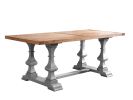 Solid Wood Vintage Dining Table, Walnut, 76"x35"x30"