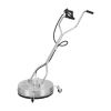 20" Pressure Washer Surface Cleaner w/ Handles & Wheels, Stainless Steel Concrete Cleaner 4500 Max PSI
