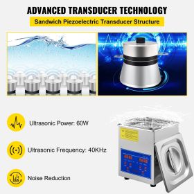 Sonic Cleaner 2L Digital Ultrasonic Parts Cleaner with Timer 40kHz Professional 304 Stainless Steel Sonic Cleaner 110V for Jewelry Watch Glasses Diamo