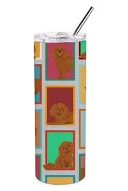 Lots of Ruby Cavalier Spaniel Stainless Steel Skinny Tumbler Vacuum Double Walled Reusable Insulated Tumbler Travel Cup for Coffee Cocktails Gift with