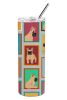 Lots of Fawn French Bulldog Stainless Steel Skinny Tumbler Vacuum Double Walled Reusable Insulated Tumbler Travel Cup for Coffee Cocktails Gift with L