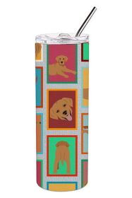 Lots of Red Fox Labrador Retriever Stainless Steel Skinny Tumbler Vacuum Double Walled Reusable Insulated Tumbler Travel Cup for Coffee Cocktails Gift