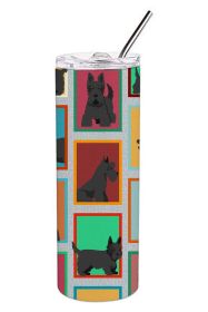 Lots of Scottish Terrier Stainless Steel Skinny Tumbler Vacuum Double Walled Reusable Insulated Tumbler Travel Cup for Coffee Cocktails Gift with Lid
