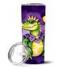 Alligator Mardi Gras Stainless Steel Skinny Tumbler Vacuum Double Walled Reusable Insulated Tumbler Travel Cup for Coffee Cocktails Gift with Lid