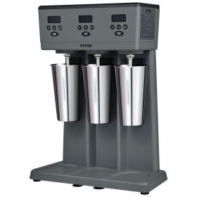 Milkshake Maker, 375W x 3 Electric Milkshake Machine, Commercial Triple Heads Drink Mixer Blender, LED Intelligent Microswitch