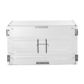 Pastry Display Case, 2-Tier Commercial Countertop Bakery Display Case, Acrylic Display Box with Rear Door Access & Removable Shelves