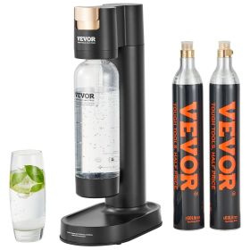 Sparkling Water Maker, Soda Maker Machine for Home Carbonating, Seltzer Water Starter Kit with BPA-free 1L PET Bottle, 2 CO2 Cylinders