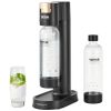 Sparkling Water Maker, Soda Maker Machine for Home Carbonating, Seltzer Water Starter Kit with 2 BPA-free 1L PET Bottles