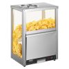 Commercial Nacho Chip Warmer, 84.5QT Chip Warmer Machine with Heating Base and Warming Light, Nacho Machine with Deflection Board, Stainless Steel