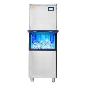 Commercial Ice Maker, 400LBS/24H Ice Making Machine with 330.7LBS Large Storage Bin