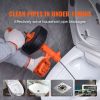 Drain Auger 25Ft, Plumbing Snake Auto Feed, Plumbers Snake with Drill Attachment