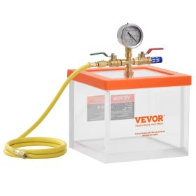 2 Gallon Vacuum Chamber, Upgraded Multipurpose Acrylic Vacuum Degassing Chamber, Transparent Vacuum Chamber, for Resin Degassing, Silica Gel Degassing