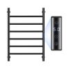 6 Bars Towel Warmer Rack, Wall Mounted Heated Towel Rack for Bathroom, IPX5 Waterpoof Towel Heater Rack with Timer & LED Display Screen