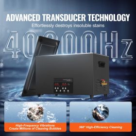 30L Ultrasonic Cleaner, 600W Digital Ultrasonic Cleaning Machine with Upgraded Degassing and Gentle Mode