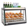 3-Tier Commercial Food Warmer Display, 1400W Food Display Warmer with LED Light, Top Storage and Adjustable Shelves, 86-185 F Steam Heating