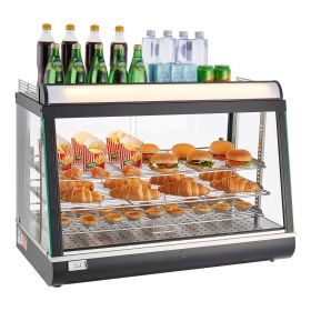 3-Tier Commercial Food Warmer Display, 1400W Food Display Warmer with LED Light, Top Storage and Adjustable Shelves, 86-185 F Steam Heating