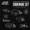 Thyme & Table Nonstick 12-Piece Cookware Set, Rainbow