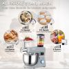 5 IN 1 Stand Mixer, 660W Tilt-Head Multifunctional Electric Mixer with 6 Speeds LCD Screen Timing, 7.4 Qt Stainless Bowl, Dough Hook, Flat Beater
