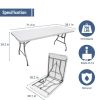 6ft Rectangular Banquet Folding Table for Indoor and Outdoor, White