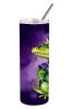Alligator Mardi Gras Stainless Steel Skinny Tumbler Vacuum Double Walled Reusable Insulated Tumbler Travel Cup for Coffee Cocktails Gift with Lid