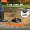 Pressure Washer Surface Cleaner Universal 15", Pressure Washer Attachment 4000 Max PSI with 2 Extension Wand