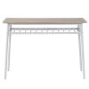 Rectangular Disassembly and Assembly P2 Board Iron Compartment 1 Table 4 Chairs Dining Table and Chair Set Brown Butternut
