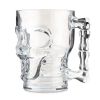 Halloween Skull Beer Mug Adult Party Favor, Clear, Plastic, 19 oz, by Way To Celebrate