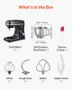 Stand Mixer, 8.3QT Dough Mixer, 660W 6+P Speeds Tilt-head Food Mixer with Stainless Steel Bowl, Dough Hook, Wire Whip, Flat Beater, Scraper