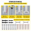 Outdoor Stair Railing, Fit 2 or 3 Steps Alloy Metal Handrailing, Front Porch Flexible Transitional Handrail, Arch Step Rail with Installation Kit
