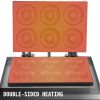 110V Commercial Waffle Donut Machine 6 Holes Double-Sided Heating 50-300Celsius, Electric Doughnut Maker 1550W
