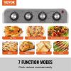 7-IN-1 Air Fryer Toaster Oven, 18L Convection Oven, 1700W Stainless Steel Toaster Ovens Countertop Combo with Grill, Pizza Pan, Gloves, 6 Slices Toast