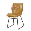 Set of 2, Leather Dining Chair with High-Density Sponge, PU Chair Kitchen Stools for Dining room,homes, kitchens,Brown