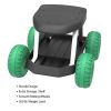 Garden Cart Rolling Scooter with Seat and Tool Tray for Weeding;  Gardening;  and Outdoor Lawn Care- For Adults and Kids