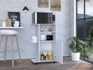 Napenthe 1-Shelf Kitchen Cart with Caster White